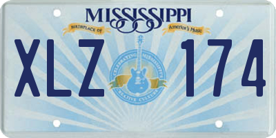 MS license plate XLZ174