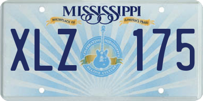 MS license plate XLZ175