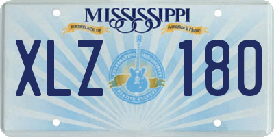 MS license plate XLZ180