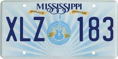 MS license plate XLZ183