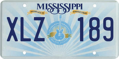 MS license plate XLZ189