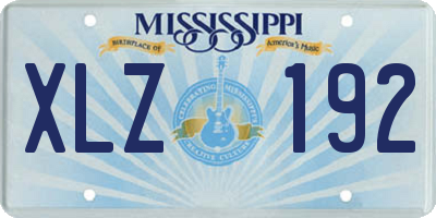 MS license plate XLZ192