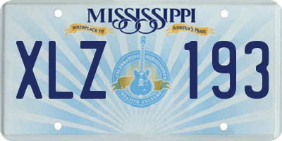 MS license plate XLZ193