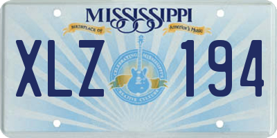 MS license plate XLZ194