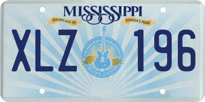 MS license plate XLZ196