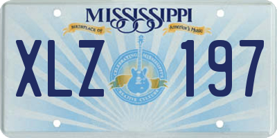 MS license plate XLZ197