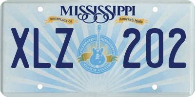 MS license plate XLZ202
