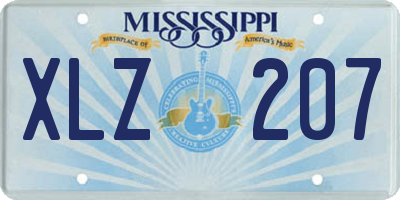 MS license plate XLZ207