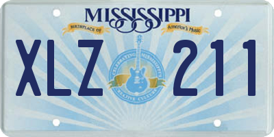 MS license plate XLZ211