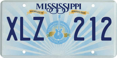 MS license plate XLZ212