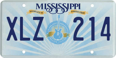 MS license plate XLZ214
