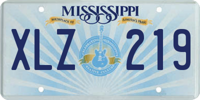 MS license plate XLZ219