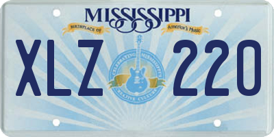 MS license plate XLZ220