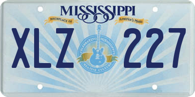MS license plate XLZ227