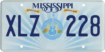 MS license plate XLZ228
