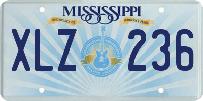 MS license plate XLZ236