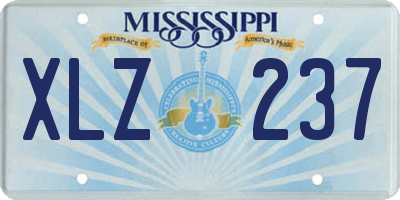 MS license plate XLZ237