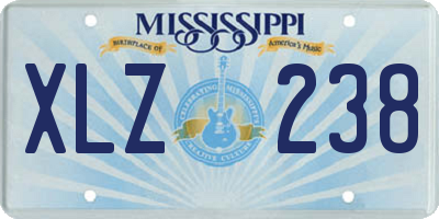 MS license plate XLZ238