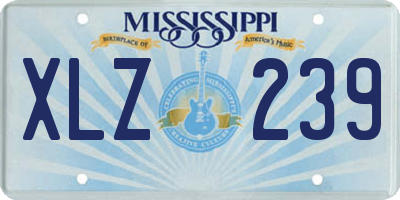 MS license plate XLZ239