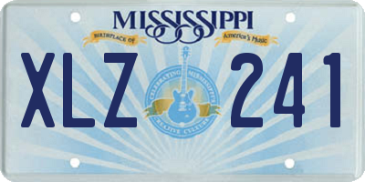 MS license plate XLZ241