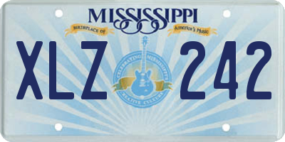 MS license plate XLZ242