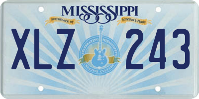 MS license plate XLZ243