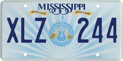 MS license plate XLZ244