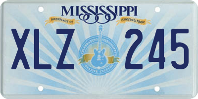 MS license plate XLZ245