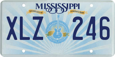 MS license plate XLZ246