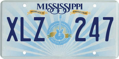 MS license plate XLZ247