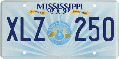 MS license plate XLZ250