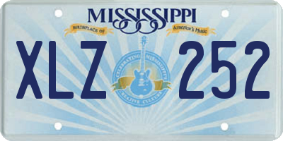 MS license plate XLZ252