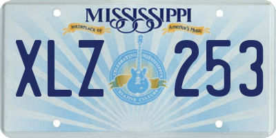 MS license plate XLZ253