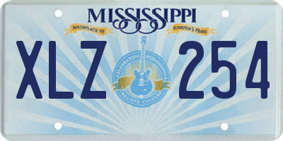 MS license plate XLZ254