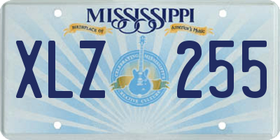 MS license plate XLZ255