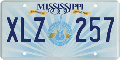 MS license plate XLZ257