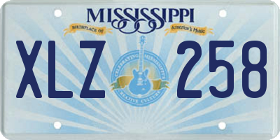 MS license plate XLZ258
