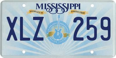 MS license plate XLZ259