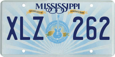 MS license plate XLZ262