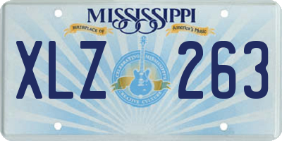 MS license plate XLZ263