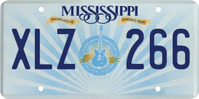MS license plate XLZ266