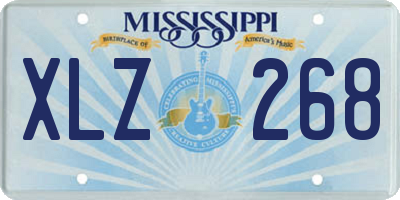 MS license plate XLZ268