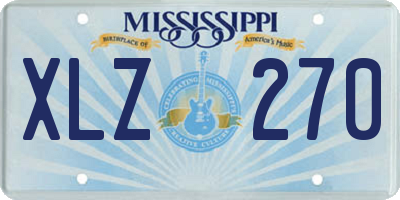 MS license plate XLZ270