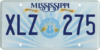 MS license plate XLZ275