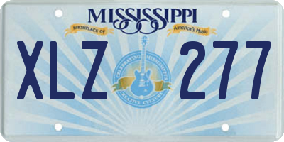 MS license plate XLZ277