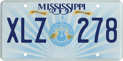 MS license plate XLZ278