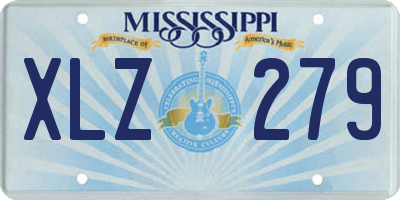 MS license plate XLZ279