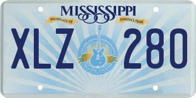 MS license plate XLZ280