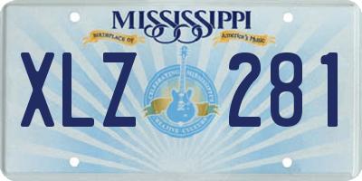 MS license plate XLZ281