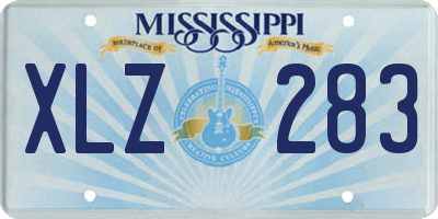 MS license plate XLZ283